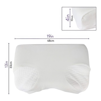 ResMed Contoured Memory Foam Pillow with Travel Bag (Ideal for Side Sleepers)