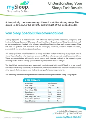 Example understanding your sleep study results