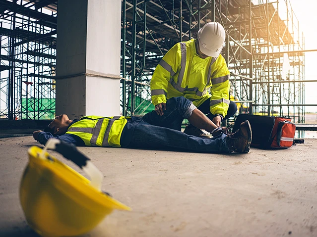 Image depicting workplace health & safety incident at worksite