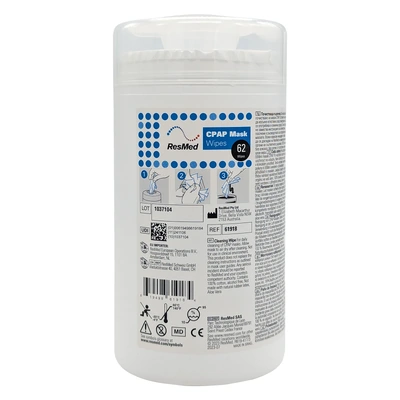 ResMed CPAP mask Wipes Tub of 62 Wipes